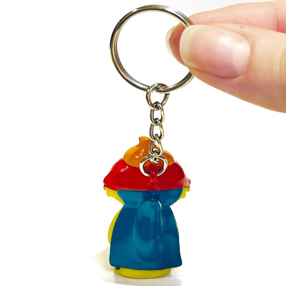 Vintage 1980s Star Awards Keychains Fox Wolf Grandma Blue Polka Dot Rainbow Toy - Picture 5 of 15